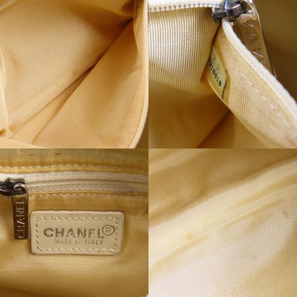 Authentic CHANEL CC Chocolate Bar Quilted Leather Bowler Shoulder Bag Purse Blue - Picture 14 of 15